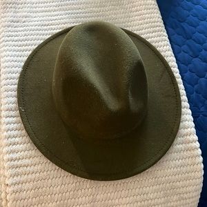 Khaki green fedora hat
